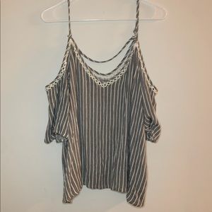 CottonOn Off Shoulder Stripped Shirt